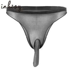 Majtki męskie sheer siatki majtki kobiety seksowne przezroczyste majtki bielizny Unisex Przeglądanie Fishnet Penis Etui Bielizna Clubwear