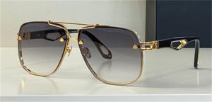 Occhiali da sole dal design di alta moda da uomo THE KING II lenti quadrate K montatura in oro occhiali protettivi uv400 per esterni dallo stile generoso di fascia alta