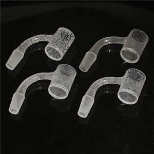 Smoking Accessories Fully weld sandblasted quartz banger OD 25mm 14mm male 90 degree for dab rig water pipe bong silicone bongs glass nectar