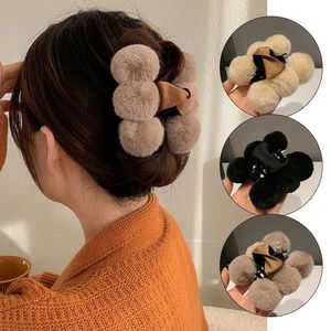 エレガントなぬいぐるみクランプヘッドクリップ女性のヘアー爪かわいいヘッドバンドのヘアピンファッションヘアアクセサリー