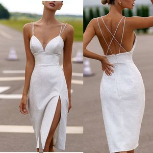White Camisole Blending Evening Party Dresses Custom Made Printed Gold Hip Wrap Gowns High Quality