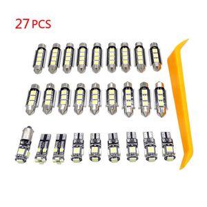 27 PCS Interior do carro LED Lâmpada Kit Cúpula Ler Compartimento Luzes Cortesia Lâmpada para Mercedes Benz E Classe W211 2002-2008