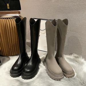 Boots Round Toe Winter Lady Sexy Thigh High Heels Boots-Women Female Shoes 2021 Over-the-Knee Lolita Mid Calf Rubber