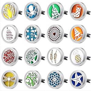 10Pcs/Lot Aromatherapy Car Diffuser Jewelry Magnet Diffuser Locket Car Vent Clip Removable Clip Perfume Locket Christmas Gift C022702