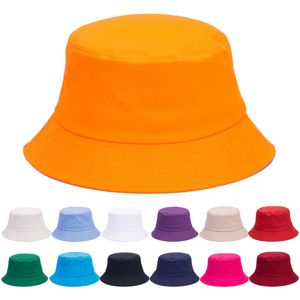 Men's 20 Colors Cotton Solid Sunscreen Wide Brim Bucket Hats Fashion Korean Summer Japanese Custom Fisherman Caps