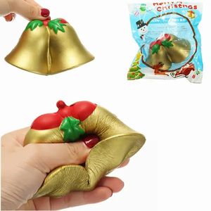 Bukalemun Squishy Noel Jingle Bell Yavaş Yükselen Oyuncak Ambalaj Çocuklar Noel Hediyesi Dekor Ile