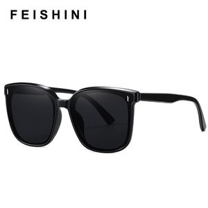 Sonnenbrille Feishini 2021 Marke Designer Unisex Frauen Schwarz Mode Korea Trendy Sonnenbrille Kunststoff Quadrat Stilvolle Shades