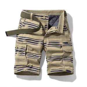 Summer Men's Casual Retro Classic Pocket Overalls Shorts Jacket Fashion Twill Cotton Camouflage Shorts Men's Shorts 210720