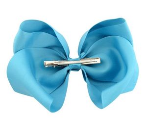 2022 new 8 Inch Grosgrain Ribbon Baby girls Clips Fashion Large Bowknot Barrette Kids Hair Boutique Bows Children Accessories Hairpin