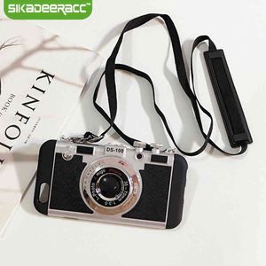 Camera Case Telefon XS MAX XR X Shockprooffoodporna Smycz Retro Dopasowana tylna pokrywa Case 7 8 Plus 6 6s 11 Pro SE