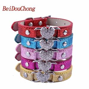 Guinzagli per collari per cani 10 pz/lotto Designer collare strass cuore accessori collana in pelle per cani di piccola taglia rosa rosso