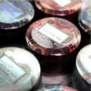 Jarra de vela perfumada vazia redonda lata de flandres velas artesanais latas de chá alimentos doces tablet acessórios caixa de armazenamento com tampa