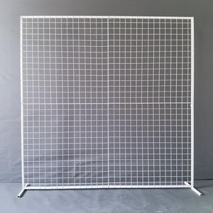 Party Decoration Square Wedding Wrought Iron Grid Arch Screen Frame Artificial Flower Shelf Stage Backdrop Stand