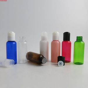 50ml Empty Plastic Bottle Portable Cosmetic Jar Pot Container Vial with Press Disk Top Cap for Shampoo Shower Lotion Cream 30pcshigh qualtit