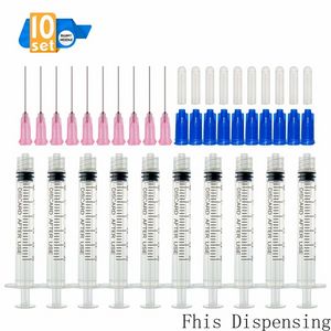 3ml/3cc -Spritze 20 Ga 1 Zoll Stumpfe Spitze Nadel mit Speicherdeckel DIY -Kleber -Applikator mit Flüssigkeiten und Ölabgabepaket von 10 Messung