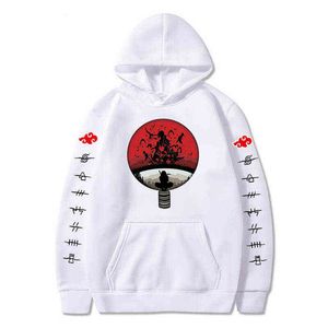 Uchiha Hoodie Uchiha Anime Bluzy Bluza Z Długim Rękawem Pulownice Mężczyzna Kobieta Bluza Jesień Harajuku Oversize Topy Y211122