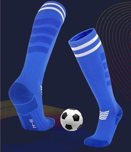 100 pairs outdoor 12 colors stripe pattern adult children sports breathable sweat absorbent towel stockinsg football soccer socks for match