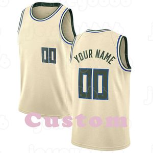 Mens Custom DIY Design Personlig Rund Neck Team Basket Jerseys Män Sport Uniforms Stitching och skriva ut något namn och nummer Stitching Cream Yellow