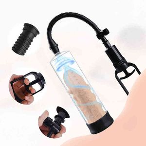 Nxy Sex Pump Toys Effektiver Penisextender Pumpenvergrößerungstrainer Männlicher Masturbator Vakuumspielzeug für Männer Erwachsene y Produkt 1206