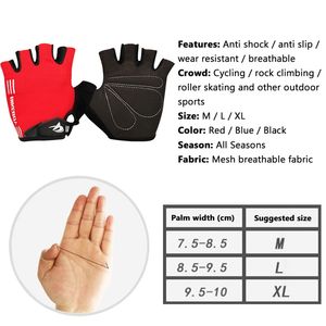 Gym Gloves Fitness Weight Lifting Gloves Body Building Training Sports Exercise Sport Workout Glove for Men Women M L XL
