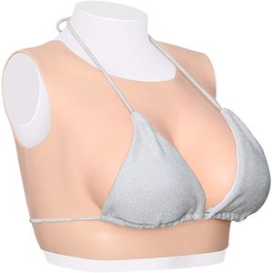 صدرية السيليكون مستديرة من الثدي من طوق B-G Cupbreastplates لسحب ملكة Crossdresser Cosplay Cosplay Cotton مملوءة