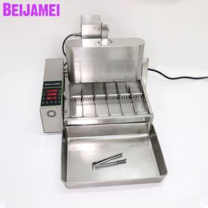 BEIJAMEI 6 Rows Automatic Donut Maker Machine 110V 220V Stainless Steel Donuts Fryer Commercial Doughnut Making Machines
