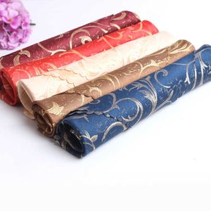 6PCS X 48CM Jacquard Dobby Printing Napkin for Wedding Party Banquet Hotel Restaurant Dining Room Table