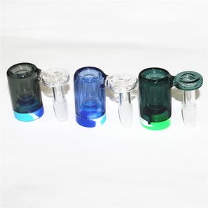 Raucherzubehör Glas-Reclaim-Catcher Aschefänger handgefertigt mit 5-ml-Silikonwachsbehältern für Dab-Rigs-Bongs