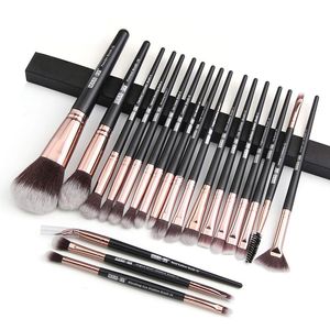 Pincéis de maquiagem Maange Conjunto 20 PCs Profissional Make Up Brush Foundation Eyeshadow Blush Kabuki Blending Centers Face Powder Eye Cosmetics Kit Q240507