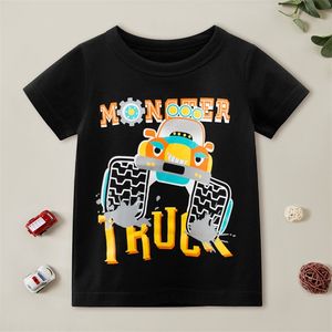 夏1 PC子供男の子半袖コットンカジュアル車Tシャツ210528