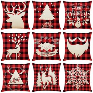 45x45cm Caso de travesseiro de natal Merry Xmas Decor para Enfeites de Casa Cobertura de Almofada Ano Novo 2022 Noel Kerst Presente