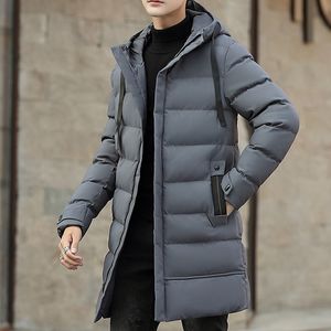 Homens Winter Parka Long Seção 4 Cores Novo Quente Engrenado Jaqueta Outwear Casaco à prova de vento com capuz Plus Size 6XL 210222