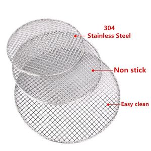 Tools & Accessories Non-Stick 304 Stainless Steel Round Barbecue BBQ Grill Net Meshes Racks Grid Grate Steam