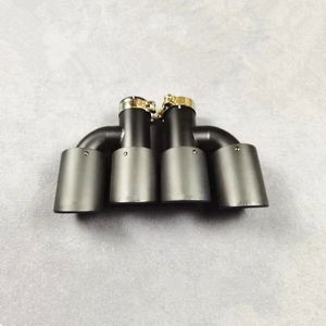 Carbonio opaco universale stile H con tubo di scarico in acciaio inossidabile nero per sistema di scarico marmitta per auto