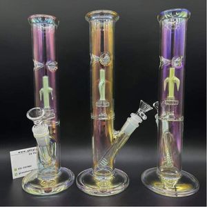 Tall Hookahs Unique Glass Bongs Water Pipes Handmade Bubbler Rainbow glass Water Bongs Branch Dabber Recycler Dab Rig mm Bowl inchs