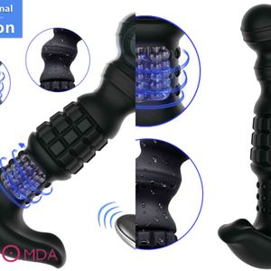 Nxy Sex Vibrators Male Anal Vibrator for Men Dildo Plug Prostate Massager Radio Controlled 360 Degree Rotation g Point Stimulate Adult Toys 1201