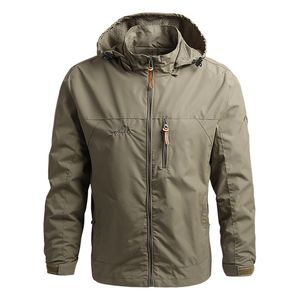 Män Vattentäta Jackor Hooded Coats Male Outdoor Outwears Windbreaker Windproof Spring Autumn Jacket Fashion Clothing Coat 210927