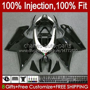 Injection Fairings For DUCATI 848 1098 1198 S R 848R 1198R Bodywork 18No.5 848S 1098S 2007 2008 2009 2010 2011 2012 1098R 1198S 07 08 09 10 11 12 OEM Body Kit Factory black