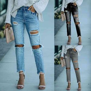 2021 New Slim Jeans Calças Mulheres Wear