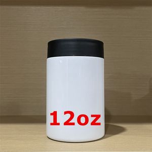 Wholesale! 12oz Short Fatty Sublimation Can Holders Seamless 350ml Heat Transfer Coolers Stainless Steel Water Bottles Drinking Milk Cups A12