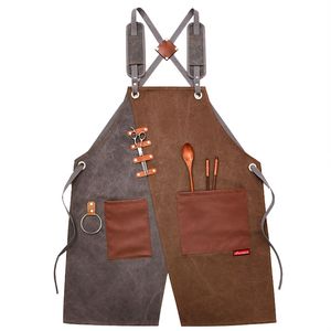 Apron For Kitchen,Chef Cross Back for Men Women with Adjustable Straps and Large Pockets,Kitchen accessories 210625