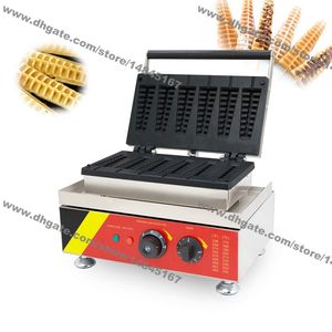 6pcs Commercial Use Non-stick 110v 220v Electric Lolly Waffle Stick Baker Machine Maker Iron