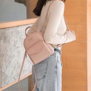 Backpack Style Brand Designer Fashion Women Mini Soft Touch Multi-Function Small Female Ladies Shoulder Bag Girl Purse Black