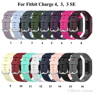 Fashion Sport Silicone pulseira pulseira de cinta para fitbit carga 4 3 SE pulseira pulseira pulseira acessórios de substituição pulseira