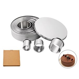 Delicate DIY Cookie Mould Graphic Baking Tools Stainless Steel Mousse Ring 12pcs/set Round Cutter