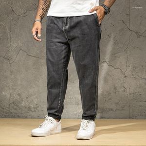 Męskie dżinsy Classic Plus Size Mężczyźni 140 kg Duży 42 44 46 48 Mężczyzna Dżinsowe Spodnie Proste Luźne Casual Cowboy Pants Mens1