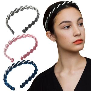 Höst Plush Elastic Hair Hoop Imitation Pearl Decoration Headwear Tiaras Design Headband Fashion Scrunchies Hårtillbehör