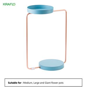 Wholesale small pots wrought iron flower stand set for plastic flowerpot | Kraflo garden