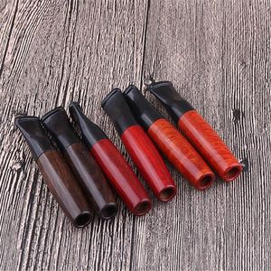 Hot selling portable Heather 9mm core changing cigarette holder detachable filter solid wood pipe