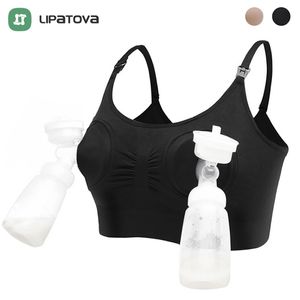 Maternity Bra For Breast Pump Special Nursing Hands Pregnancy Clothes Breastfeeding Pumping Can Wear All Day 211105